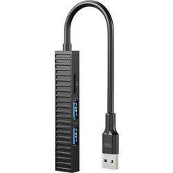 XO HUB014A USB Hub 3.0 USB-A με 4 Θύρες USB-A / Card Reader