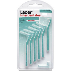Lacer Angular Extrafino Μεσοδόντια Βουρτσάκια Τιρκουάζ 6τμχ