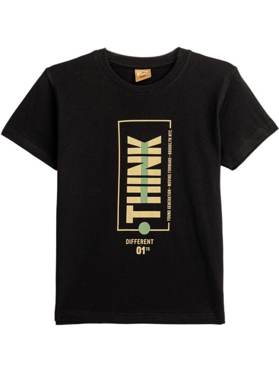 Think Παιδικό T-Shirt Κοντομάνικο Μαύρο 124-105123-2