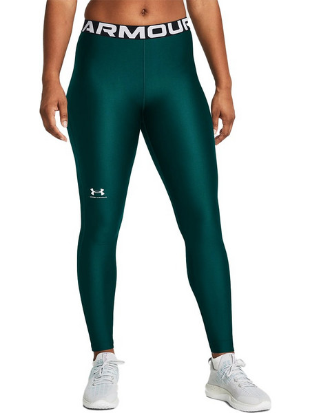 Under Armour HeatGear Authentics Γυναικείο Κολάν Μακρύ Ψηλόμεσο Βαμβακερό Κυπαρισσί 1383559-449