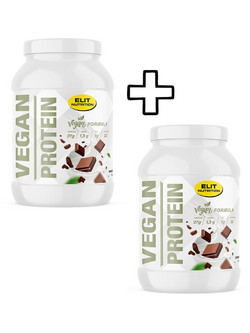 Elit Nutrition Vegan Vanilla Φυτική Πρωτεΐνη Γράμμωσης Χωρίς Λακτόζη & Γλουτένη 2x750gr