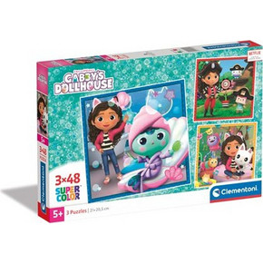 Παιδικό Puzzle Clementoni Gabby's Dollhouse 3x48 Κομμάτια