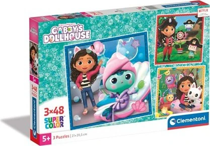 Παιδικό Puzzle Clementoni Gabby's Dollhouse 3x48 Κομμάτια | BestPrice.gr