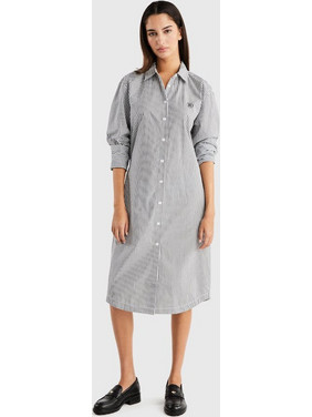 Tommy Hilfiger Midi Καθημερινό Φόρεμα Σεμιζιέ Λευκό WW0WW40564-0AT