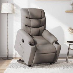 vidaXL Πολυθρόνα με Υποπόδιο Ανακλινόμενη Taupe 3206652