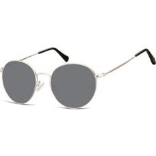 Sunoptic SS-915E Ανδρικά Γυαλιά Ηλίου Στρογγυλά Μεταλλικά Ασημί με Μαύρο Polarized Φακό