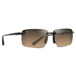 Maui Jim HS626-10A Ανδρικά Γυαλιά Ηλίου Τετράγωνα Μεταλλικά Μαύρα με Καφέ Καθρέπτη Φακό