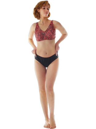 Gsecret Bikini Set με Ενίσχυση Ψηλόμεσο Μαύρο Κόκκινο DY8064-26831