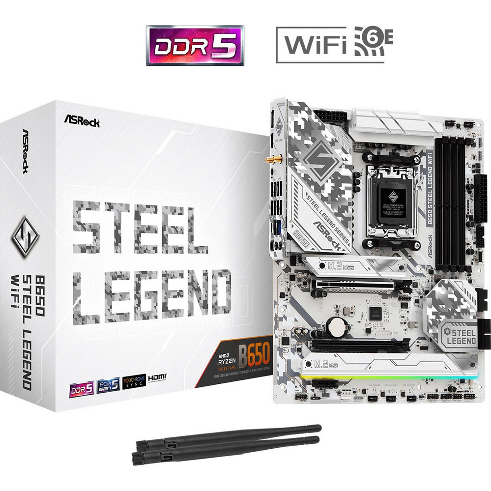 Asrock B650 Steel Legend WIFI Motherboard ATX με AMD AM5 Socket