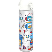 Ion8 Slim Robots Παιδικό Μπουκάλι Πλαστικό BPA Free με Καλαμάκι Λευκό 500ml