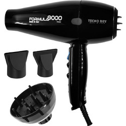 Tecno Dry Formula 9000 Επαγγελματικό Πιστολάκι Μαλλιών Ionic με Φυσούνα 2650W Black