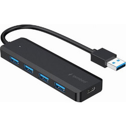 Gembird UHB-U3P4P-02 USB Hub 3.0 USB-A με 4 Θύρες USB-A & Εξωτερική Παροχή Ρεύματος