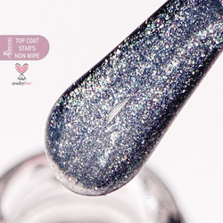 Alezori Non Wipe Stars Top Coat Glitter Ημιμόνιμο Βερνίκι Νυχιών 15ml