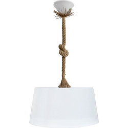 Heronia Lighting Κρεμαστό Φωτιστικό Οροφής με Σχοινί Μονόφωτο E27 Λευκό 31-1351