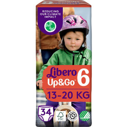 Libero Up & Go Πάνες Βρακάκι No6 13-20kg 34τμχ