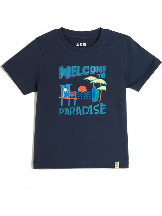 AKO Παιδικό T-Shirt Κοντομάνικο Navy Μπλε 3356206-09