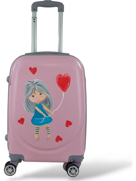 Playbags Collection PS219-20 Παιδική Βαλίτσα Καμπίνας 55x3x21cm με 4 Ρόδες Ροζ