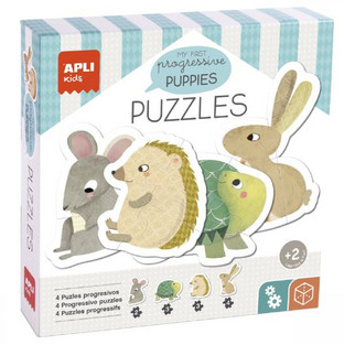 Παιδικό Puzzle APLI My First Progressive Puzzles Puppies 2 + 2x3 + 4 Κομμάτια