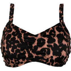 Rock Club Bikini Top Μπουστάκι Animal Print Μαύρο Καφέ BP-2424