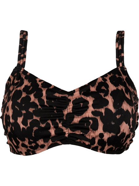 Rock Club Bikini Top Μπουστάκι Animal Print Μαύρο Καφέ BP-2424