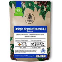 Ingagi Coffee Ethiopia Yirgacheffe Gedeb Καφές Espresso Arabica σε Κόκκους 250gr
