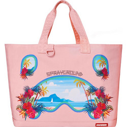 Sprayground Tropical Shark Υφασμάτινη Τσάντα Θαλάσσης Ώμου Ροζ 34x56cm T6049