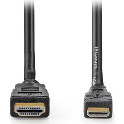 Nedis Καλώδιο HDMI 1.4 HDMI Male to Mini HDMI Male 1.5m Black CVGL34500BK15