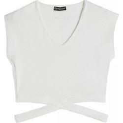 Freddy Γυναικείο Αθλητικό Crop Top Λευκό S4WMCT5-W42