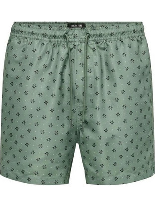 Only & Sons Ανδρικό Μαγιό Σορτς με Σχέδια Πράσινο Mint 22028814