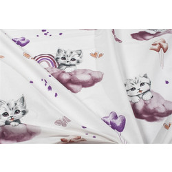 Dimcol Kitten 561 Βρεφικό Σεντόνι Λίκνου Βαμβακερό 80x110 Mauve
