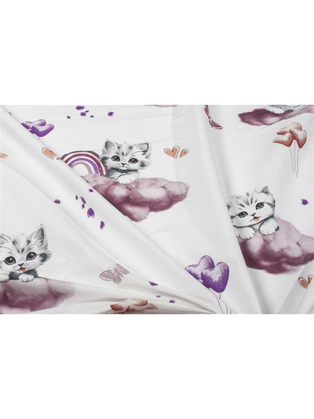 Dimcol Kitten 561 Βρεφικό Σεντόνι Λίκνου Βαμβακερό 80x110 Mauve