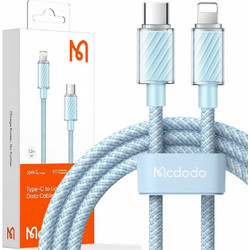 Mcdodo CA-3661 Braided USB-C to Lightning Cable 36W 1m Light Blue
