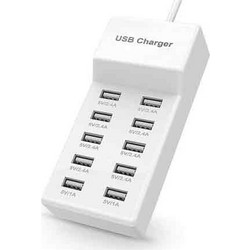 Lucas Βάση Φόρτισης με 10 Θύρες USB-A USB10 White