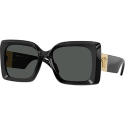 Versace VE4467U GB187 Γυναικεία Γυαλιά Ηλίου Πεταλούδα Κοκάλινα Μαύρα με Μαύρο Polarized Φακό