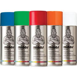 Minos Spray Σπρέι Βαφής Κόκκινο Μωβ Gloss 400ml RAL 3004