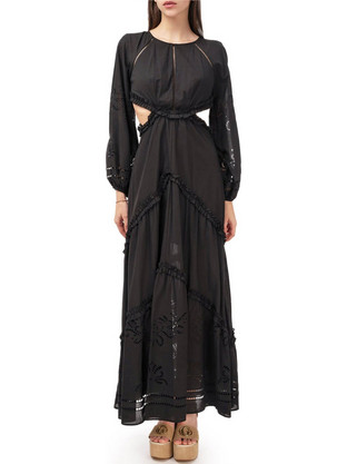 Lace Maxi Βραδινό Φόρεμα Μαύρο M-8464