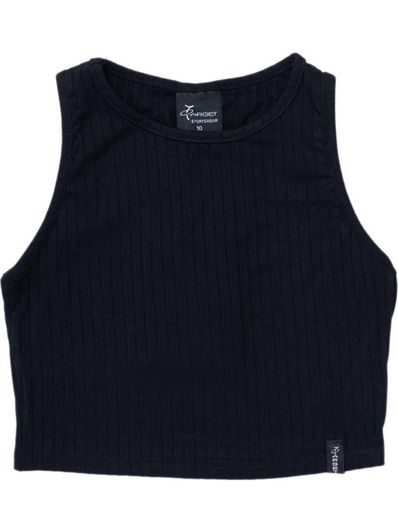 Target Παιδικό Crop Top Αμάνικο Μαύρο S24-14565-10