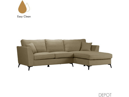 Liberta Boel Γωνιακός Καναπές Δεξιά Γωνία Μπεζ 280x170x92cm 71-0160
