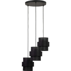 TK Lighting Calisto Κρεμαστό Φωτιστικό Οροφής Τρίφωτο E27 Μαύρο 5981