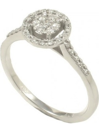 Mar & Co Diamonds Γυναικείο Δαχτυλίδι από Λευκόχρυσο 18K με Διαμάντι 9179