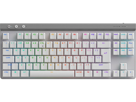 Logitech G515 Lightspeed Ασύρματο Μηχανικό Gaming Πληκτρολόγιο TenKeyLess με GL Tactile Διακόπτες RGB White