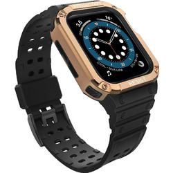 Hurtel Protect Λουράκι Σιλικόνης Black / Gold (Apple Watch 38 / 40 / 41mm)