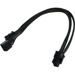 Phobya 82036 Καλώδιο Τροφοδοσίας 6-Pin PCIe to 6+2 Pin PCIe 0.3m Black
