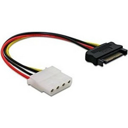 DeLOCK 60115 Καλώδιο Τροφοδοσίας 15-Pin SATA to 4-Pin EPS Female 0.12m Multicolor