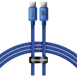 Baseus Crystal Shine Series Braided USB-C to USB-C 100W 1.2m Blue CAJY000603