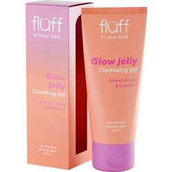 Fluff Glow Jelly Amber Extract & Vitamin C Face Cleansing Gel 100ml