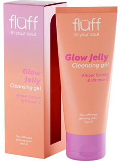 Fluff Glow Jelly Amber Extract & Vitamin C Face Cleansing Gel 100ml