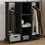 vidaXL Βεστιάριο Ρούχων Μαύρο 102x38x110cm 848032