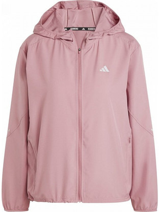 Adidas Run It Αθλητικό Γυναικείο Μπουφάν Softshell Μακρύ Ροζ IW8465