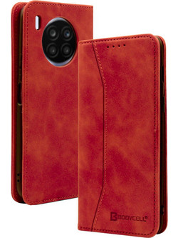 Bodycell Pu Leather Book Red (Huawei Honor 50 Lite)
